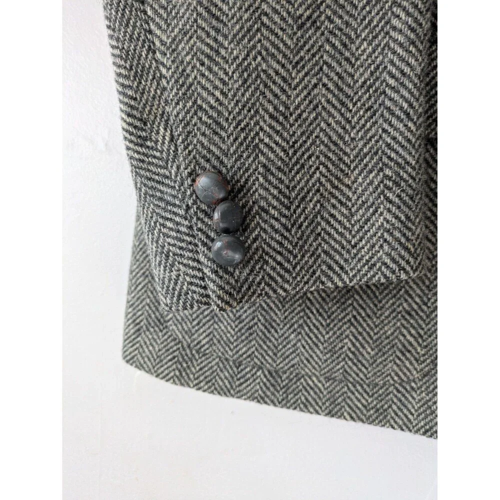 Vintage Farah Clothing Co. Wool Herringbone blazer 40R Jacket, sports coat gray